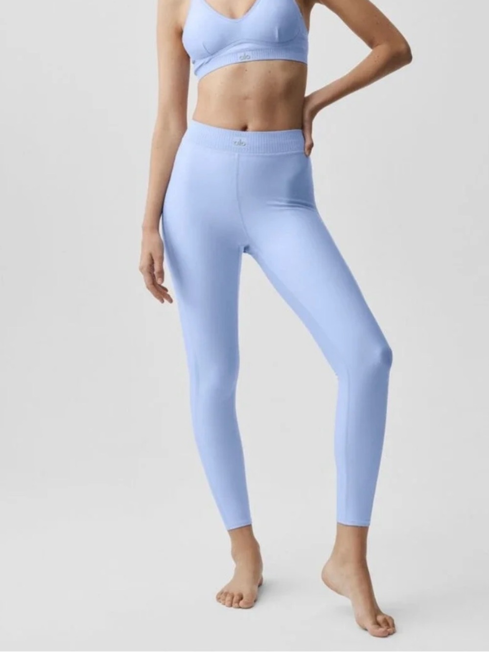 ALO Yoga Light Provence Blue Airlift High-Waist 7/8 Line Up Legging